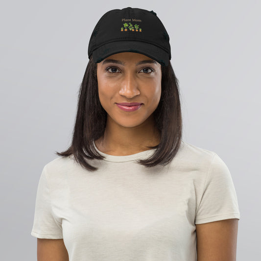 Plant Mom Distressed Hat